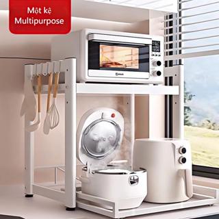 Kéo 2 Lớp Lò Vi Sóng Có Giá Để Đồ Bếp Nồi Cơm Điện Lò Nướng Nồi Chiên Không Dầu Air Fryer Mặt Bàn Giá Để Đồ
