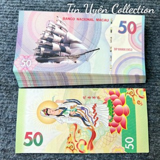 Combo 100 Tờ Tiền Thuận Buồm Xuôi Gió Quan Âm Macao lưu niệm đẹp mắt ý nghĩa Lì Xì Tết 2025 độc đáo