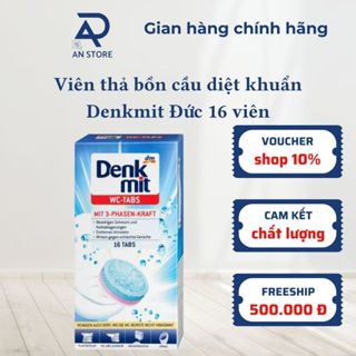 Viên Thả Vệ Sinh Bồn Cầu Toilet Diệt Khuẩn Denkmit Giúp Sạch Thơm WC Hàng Chính Hãng Đức Hộp 16 viên