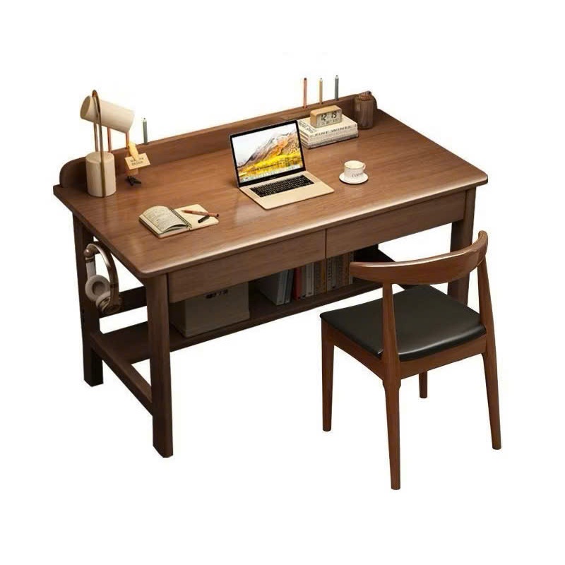Bàn làm việc chất liệu gỗ nguyên khối có ngăn kéo lưu trữ phong cách bắc âu, Bàn học sinh lắp ghép cao cấp | BigBuy360 - bigbuy360.vn