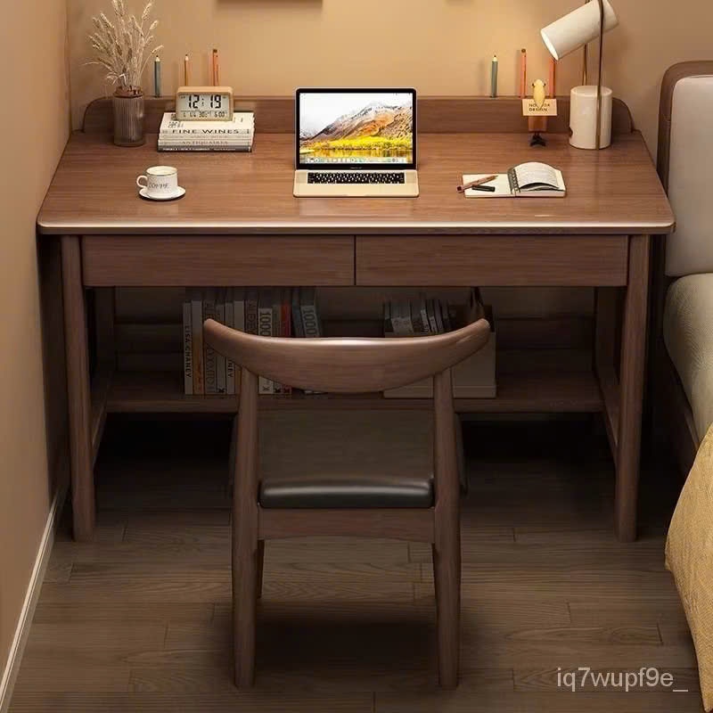 Bàn làm việc chất liệu gỗ nguyên khối có ngăn kéo lưu trữ phong cách bắc âu, Bàn học sinh lắp ghép cao cấp