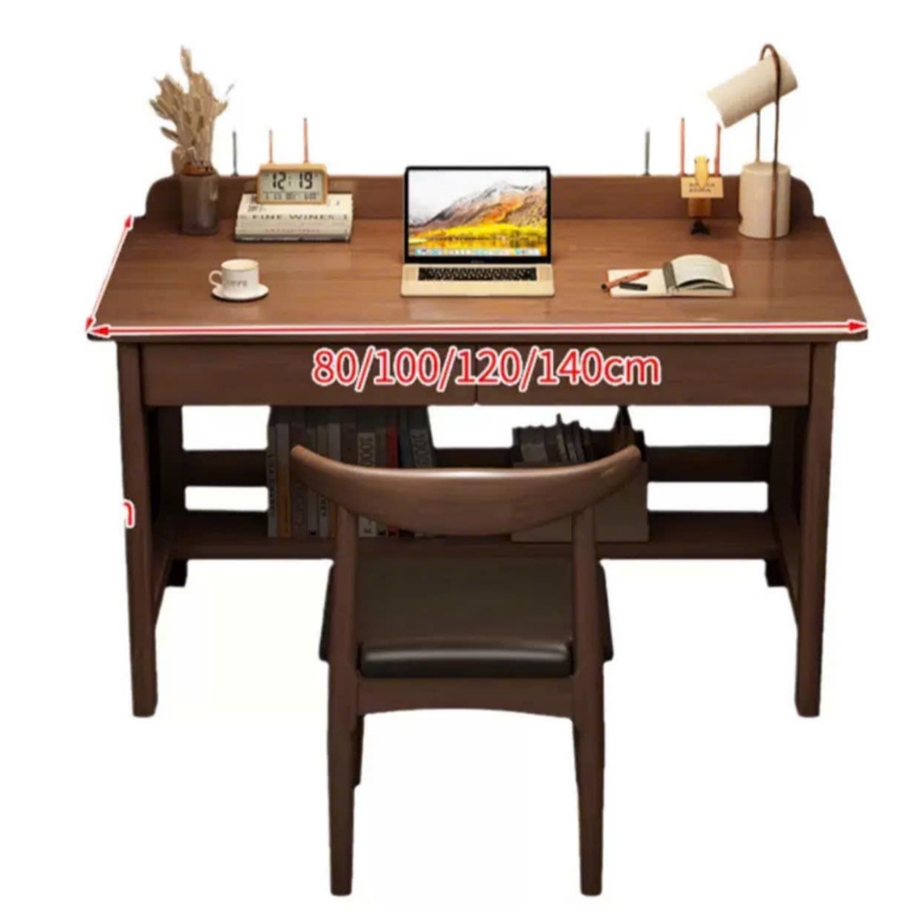 Bàn làm việc chất liệu gỗ nguyên khối có ngăn kéo lưu trữ phong cách bắc âu, Bàn học sinh lắp ghép cao cấp | BigBuy360 - bigbuy360.vn