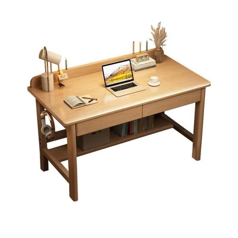 Bàn làm việc chất liệu gỗ nguyên khối có ngăn kéo lưu trữ phong cách bắc âu, Bàn học sinh lắp ghép cao cấp | BigBuy360 - bigbuy360.vn