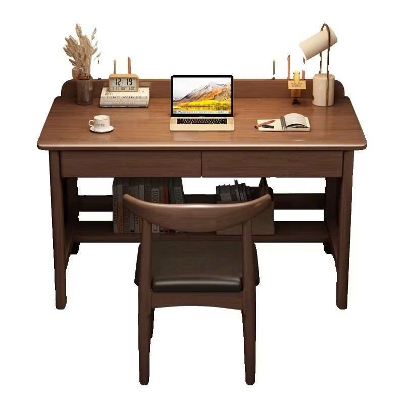 Bàn làm việc chất liệu gỗ nguyên khối có ngăn kéo lưu trữ phong cách bắc âu, Bàn học sinh lắp ghép cao cấp | BigBuy360 - bigbuy360.vn