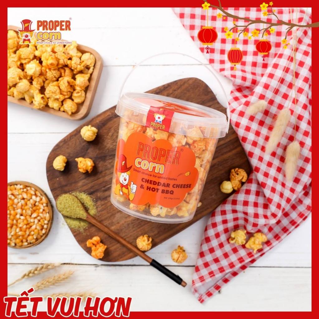 Bắp rang bơ ProperCorn vị Phô mai & Thịt nướng BBQ