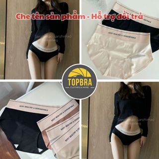 Combo 5-10 Quần Lót Nữ Đúc Su Lạnh Không Đường May Cạp Thấp Tàng Hình Thoáng Mát Viền Chữ Sexy QL228 Viền Kẻ TOPBRA
