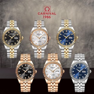  Đồng Hồ Nam Cơ Automatic Carnival 8131G Đính Đá Mặt Kính Sapphire Dạ Quang Size Mặt 41mm Chính Hãng - Watchstore 