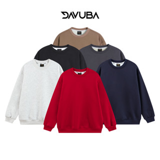 Áo Sweater DAVUBA nỉ lông cáo form rộng nam nữ SM042