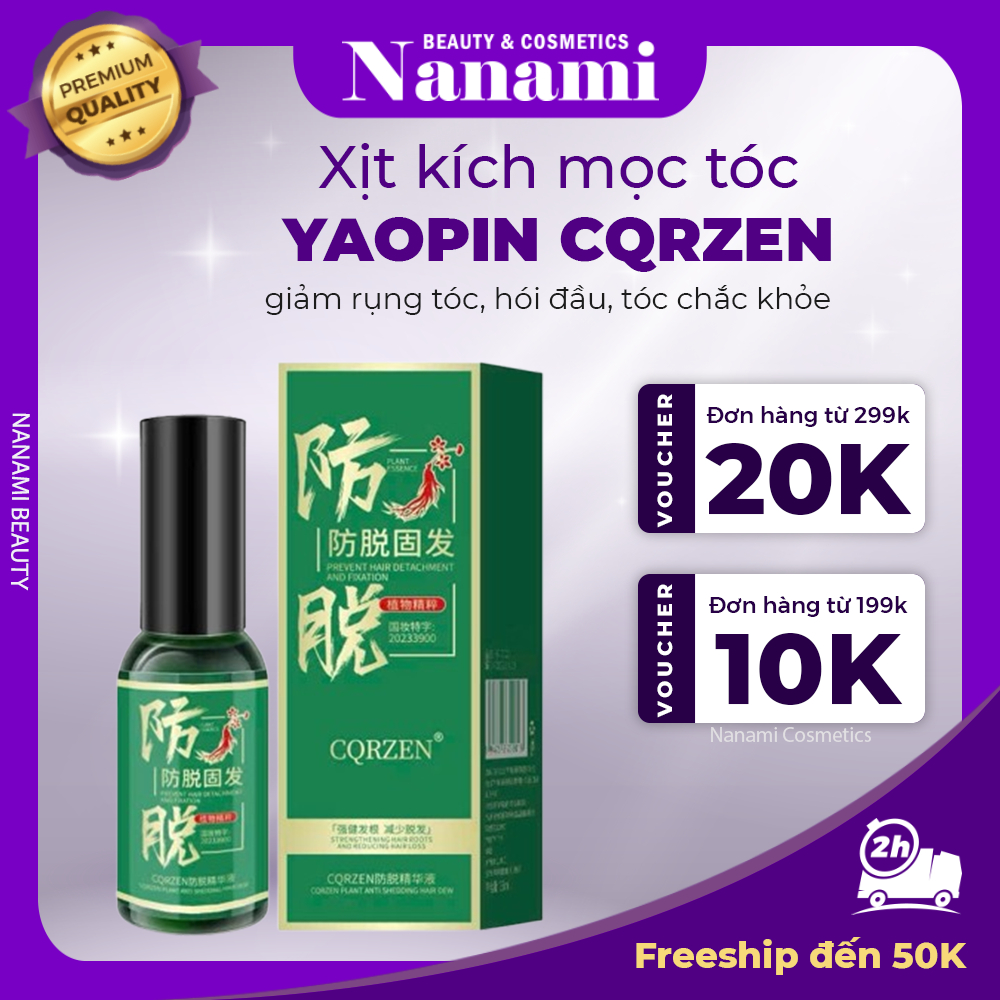 Tinh Chất Mọc Tóc Nhân Sâm YAOPIN CQRZEN - Xịt Mọc Tóc YAOPIN CQRZEN Kích Mọc Tóc, Giảm Rụng Tóc, Hó