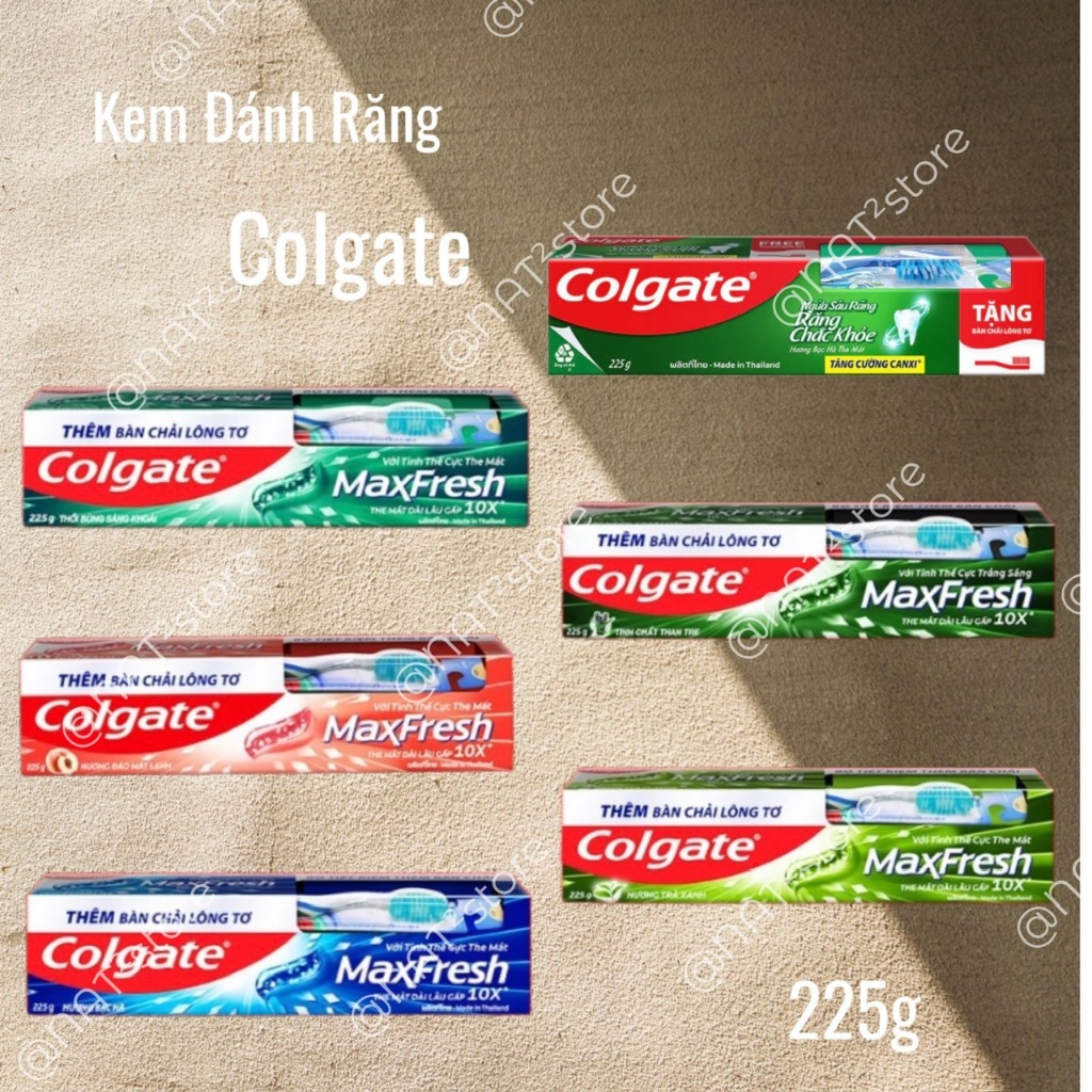 Kem đánh răng Colgate Maxfresh 225g/Optic White 100g