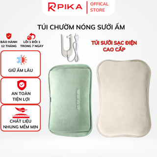 Túi Chườm Nóng Sưởi Ấm DELADEP Vải Nhung Mềm Mại, Sạc Điện Tự Ngắt An Toàn Chống Cháy Nổ