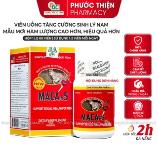 Viên uống bổ thận, tăng cường sinh lý nam Maca 5 Peru 60 Viên Maca5 Testosterone tăng ham muốn nam