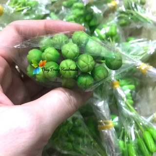 Nụ hoa mai, hoa đào đất sét làm hoa voan, hoa giấy