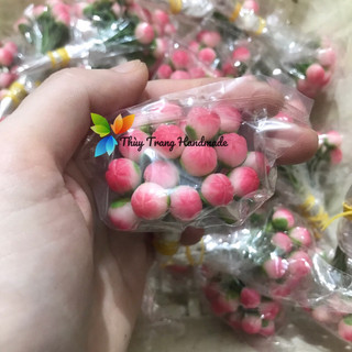 Nụ hoa mai, hoa đào đất sét làm hoa voan, hoa giấy