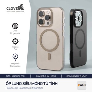 Ốp Lưng Popkon Slim Case iPhone 12-16 Series - Chống Sốc, Vân Tay - CloverB