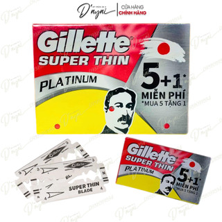   Lẻ 1 Hộp 5 Lưỡi  Dao Lam Ông Già Dao Cạo Râu Gillette Super Thin Siêu Bén Siêu Bền 