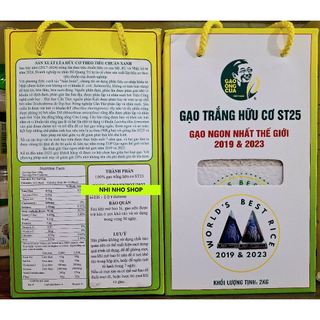GẠO ÔNG CUA HỮU CƠ ST25 (HỘP RÚT CHÂN KHÔNG 2KG)