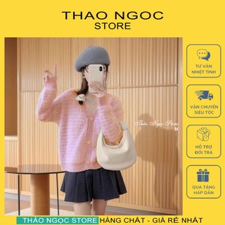  Áo len lông thỏ 3 nút tay dài cổ tim hàng nhập QC!  có sẵn hình thật  THẢO NGỌC STORE 