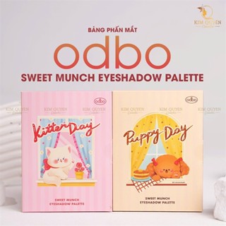   ODBO  Bảng Phấn Mắt 9 Ô Odbo Kitten Day & Puppy Day Mèo & Cún Con Tặng Kèm Kẹp Tóc 