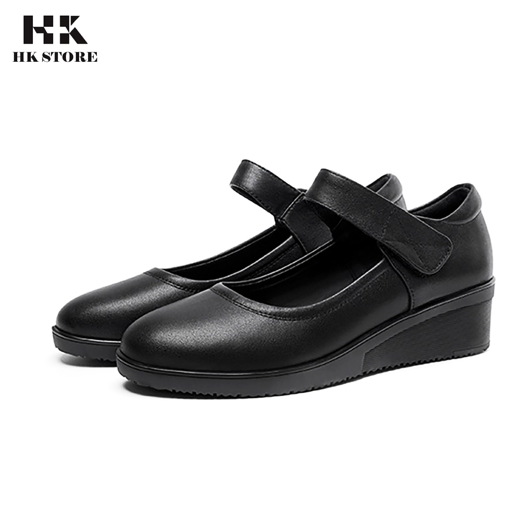  Giày xuồng nữ 3cm chính hãng HK.STORE kiểu dáng đơn giản dễ phối đồ da bò thật 100% siêu dễ đi. 