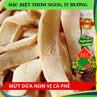 {Đặc Biệt} Mứt dừa non dẻo bản to vị cà phê, ăn là ghiền - quà biếu sang, khách nước ngoài ưa thích - 500g