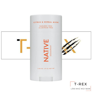 Lăn Khử Mùi Thiển Nhiên Dành Cho Da Nhạy Cảm Native Citrus & Herbal Musk 75Gr (Sáp Trắng)