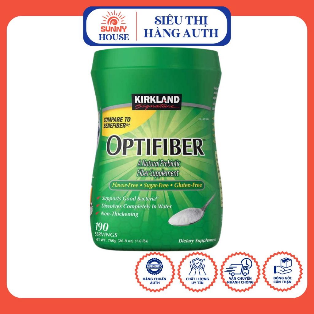 [DATE 10/26] Bột Hòa Tan Bổ Sung Chất Xơ Kirkland Signature OPTIFIBER Natural Fiber 760g