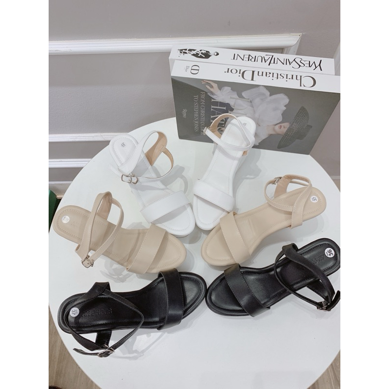☘️ AN SHOES☘️Sangdal xuồng quai  bản da đế kếp 9cm -12 cm. FORM NHỎ CÁC BẠN LẤY LÊN 1 SIZE NHÉ