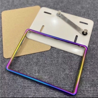  Khung Titan biển số titan kèm Mica nhựa - chống nước lắp mọi loại xe 