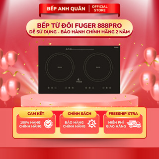 Bếp từ đôi Fuger 888PRO I Bếp từ inverter I Viền bo kim loại I Đơn giản, dễ sử dụng I Bảo hành 2 năm