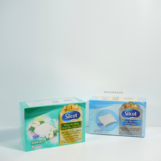 Bông tẩy trang Silcot Xanh Lá và Xanh Dương, Xanh Đậm