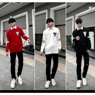 Áo len unisex nam nữ dệt kim họa tiết E0-Vl, áo len form rộng Hottrend 2025