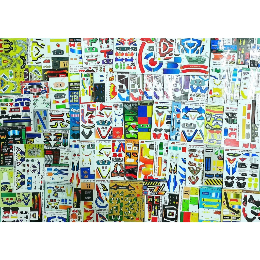 STICKER SUPER B DAMAN (Decal robot bắn bi)