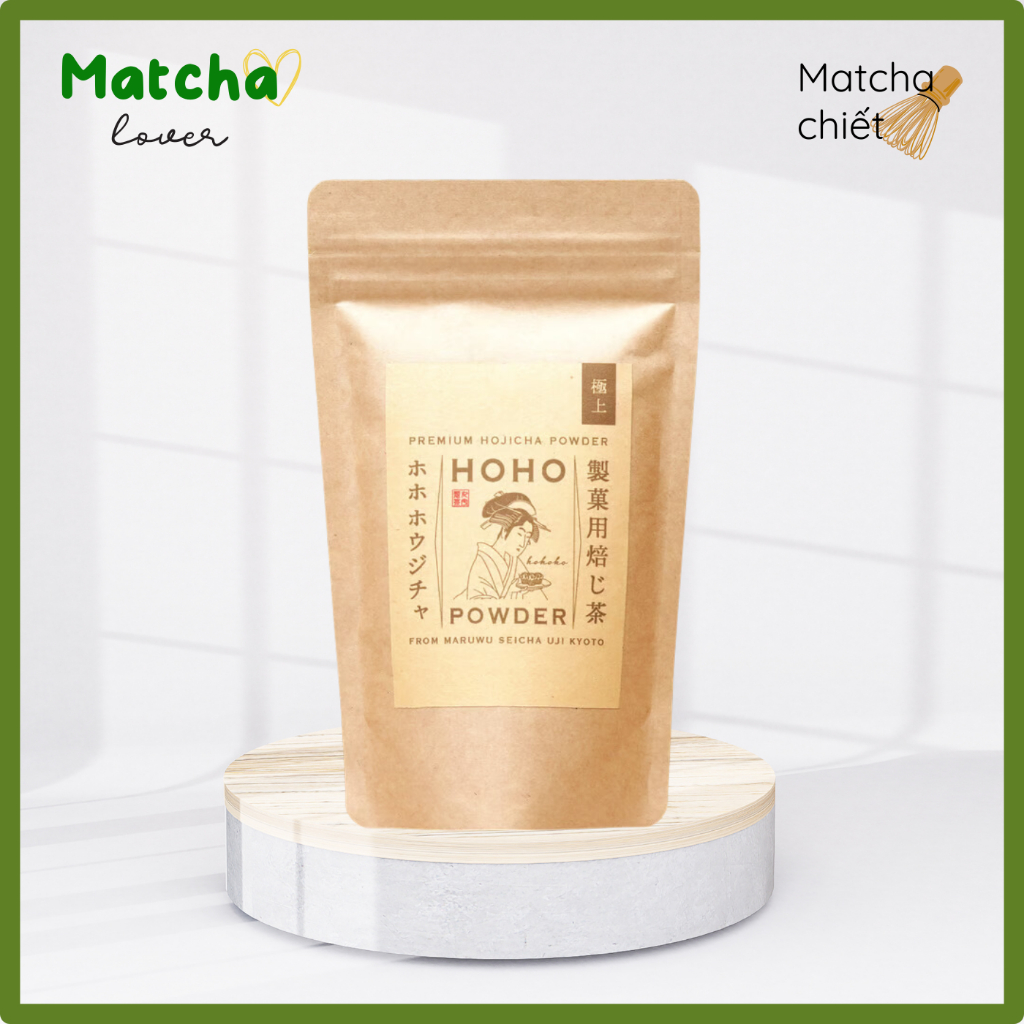 Hoho Hojicha Premium Bột Trà Rang Cao cấp Nhật Bản, Nguyên Chất, Houjicha Powder - Gói nhỏ 20g