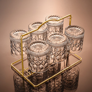 Bộ 6 cốc ly thuỷ tinh hoạ tiết XO dung tích 320ml