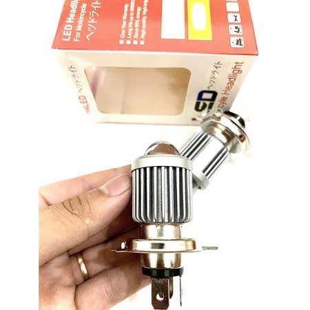 Đèn Pha Led Bi Cầu Mini 2 Màu Chân H4 Lắp Cho Ô Tô Và Xe Máy Pha Bi Cầu Chống Chói