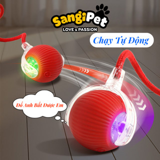 Banh Đồ Chơi Tự Động Chạy Cho Chó Mèo, Có Kèm Đuôi Chuột Tăng Thích Ứng, Giảm Stress
