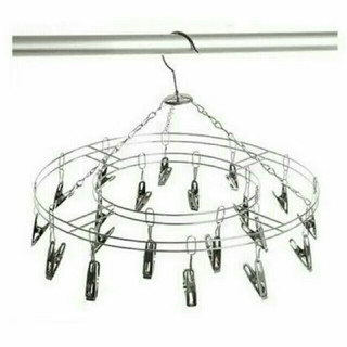 móc trùm tròn inox móc phơi quần áo cho bé sơ sinh 20 kẹp