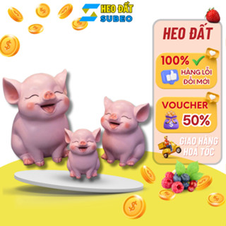 Heo đất, Heo đất tiết kiệm tiền size to 3d mẫu mới 2025, làm quà trặng, trang trí - Heo Đất Subeo