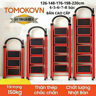 Thang Chữ A TOMOKO Thang Nhôm Gấp Gọn Thang Gấp 3-6 Bậc Gấp Gọn Thang Gấp Gọn Thông Minh Đa Năng thép carbon sơn tĩnđiện