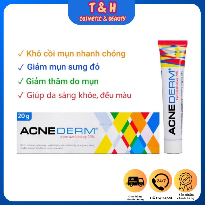 Kem Giảm Mụn Làm Trắng Da Acne Derm 20% Azelaic Acnederm