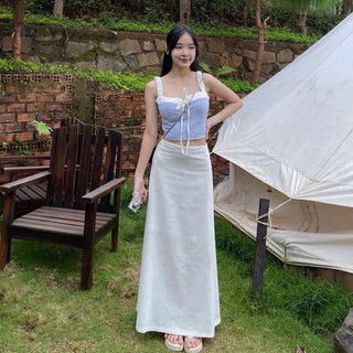 CHÂN VÁY LINEN FORM DÀI (may 2 lớp)