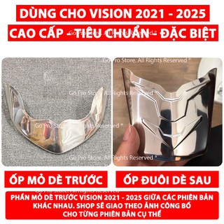 Bộ Ốp Mỏ & Đuôi Dè VISION 2021 - 2026 Inox VT20