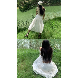 Lilac Long Skirt - Chân váy dài nàng thơ hoạ tiết hoa Women Nữ