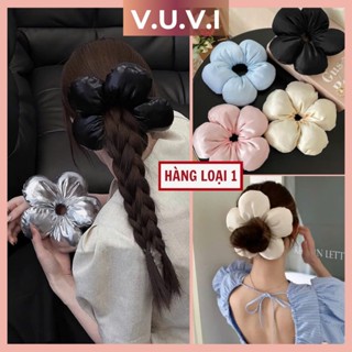 [HÀNG LOẠI 1] Dây Buộc Tóc Bông Hoa 3D To Phồng Đẹp VUVI Dễ Thương Cho Nữ Scrunchies Hoa 5 cánh - PK1011