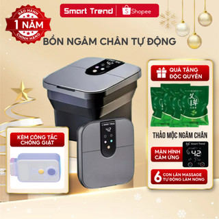  Bồn ngâm chân Chậu ngâm chân massage chân gấp gọn cao cấp tự động làm nóng chống giật chính hãng SMART TREND 