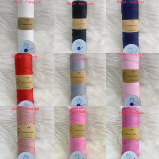  Sợi Dệt Trơn THHX 2mm Dài 220m 100% Polyester Chắc Chắn Chuyên Móc Túi Xách Mũ Giỏ Đựng Đồ... 