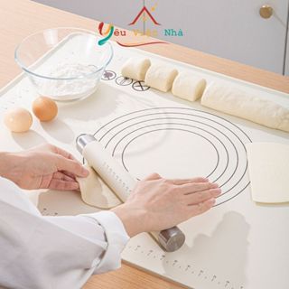 Thảm Nhào Bột Làm Bánh Silicon Cao Cấp, Tấm Lót Nhào Bột Nướng Bánh Chống Dính Chống Trượt Cỡ Lớn