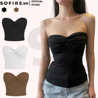 Áo Quây Croptop Nữ Xoắn Ngực Ôm Body, Áo Ống Nữ (không mút) Chất Gân Tăm Dày Dặn Phong Cách Sexy Quyến Rũ Độc Đáo -V41-