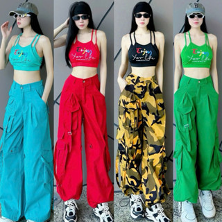  Quần thể thao nữ quần jogger túi hộp ống xuông rộng chất kaki mềm chuyên nhảy zumba aerobic shuffle dance 